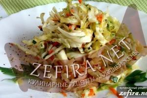 Fresh cabbage salads - very tasty and simple!