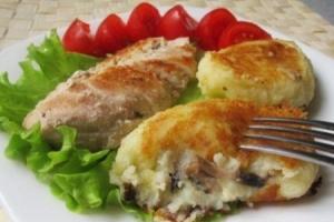 Potato zrazy with meat - we cook with pleasure Potato zrazy with minced meat and chopped egg