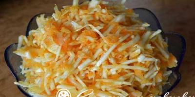 Салат из капусты с уксусом и сахаром - пошаговые рецепты приготовления с морковью, яблоками, болгарским перцем Салат свежая капуста морковь уксус